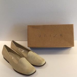 Talbots Square Toe Low Heel Linen Loafer Shoe Sz10